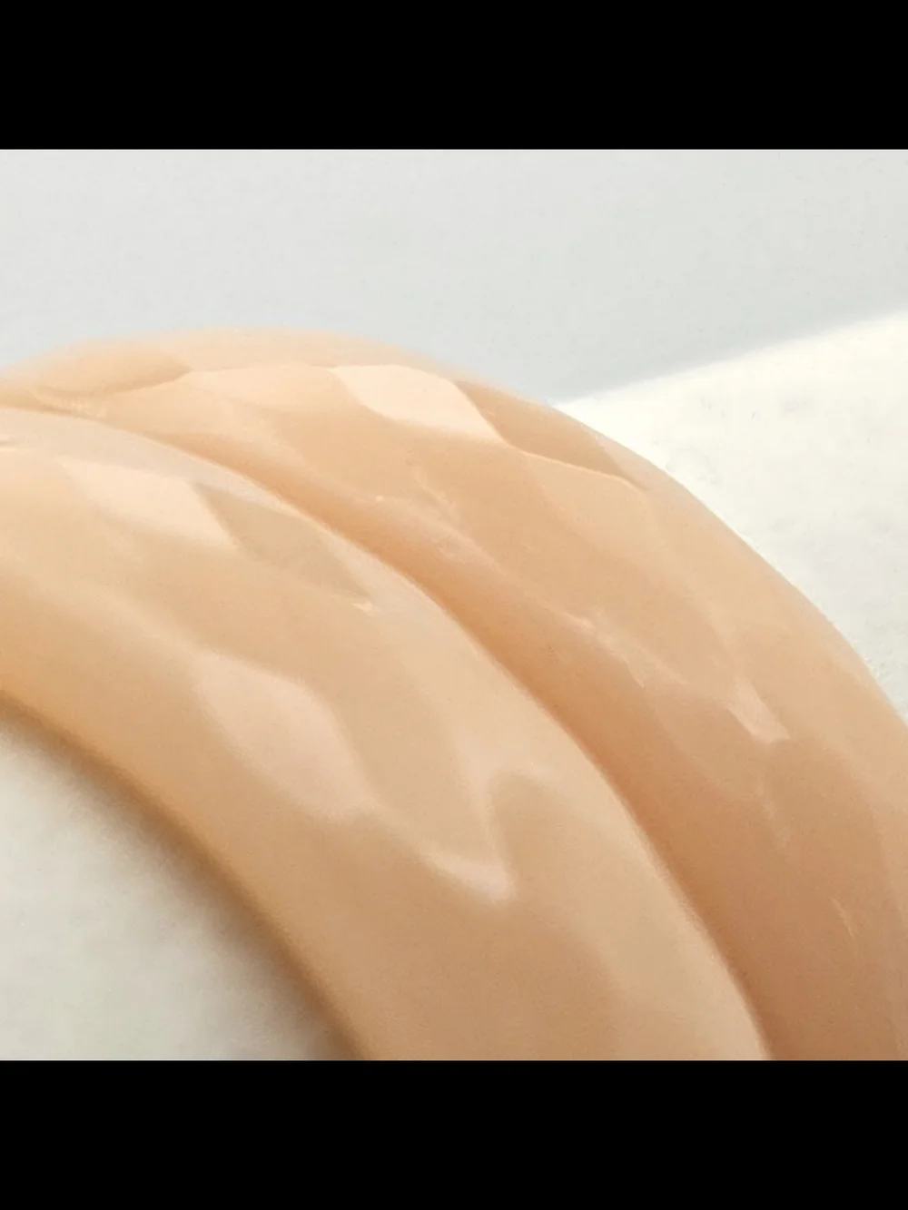 Vintage Peach Glass Bangle Bracelet Set - Set of 2